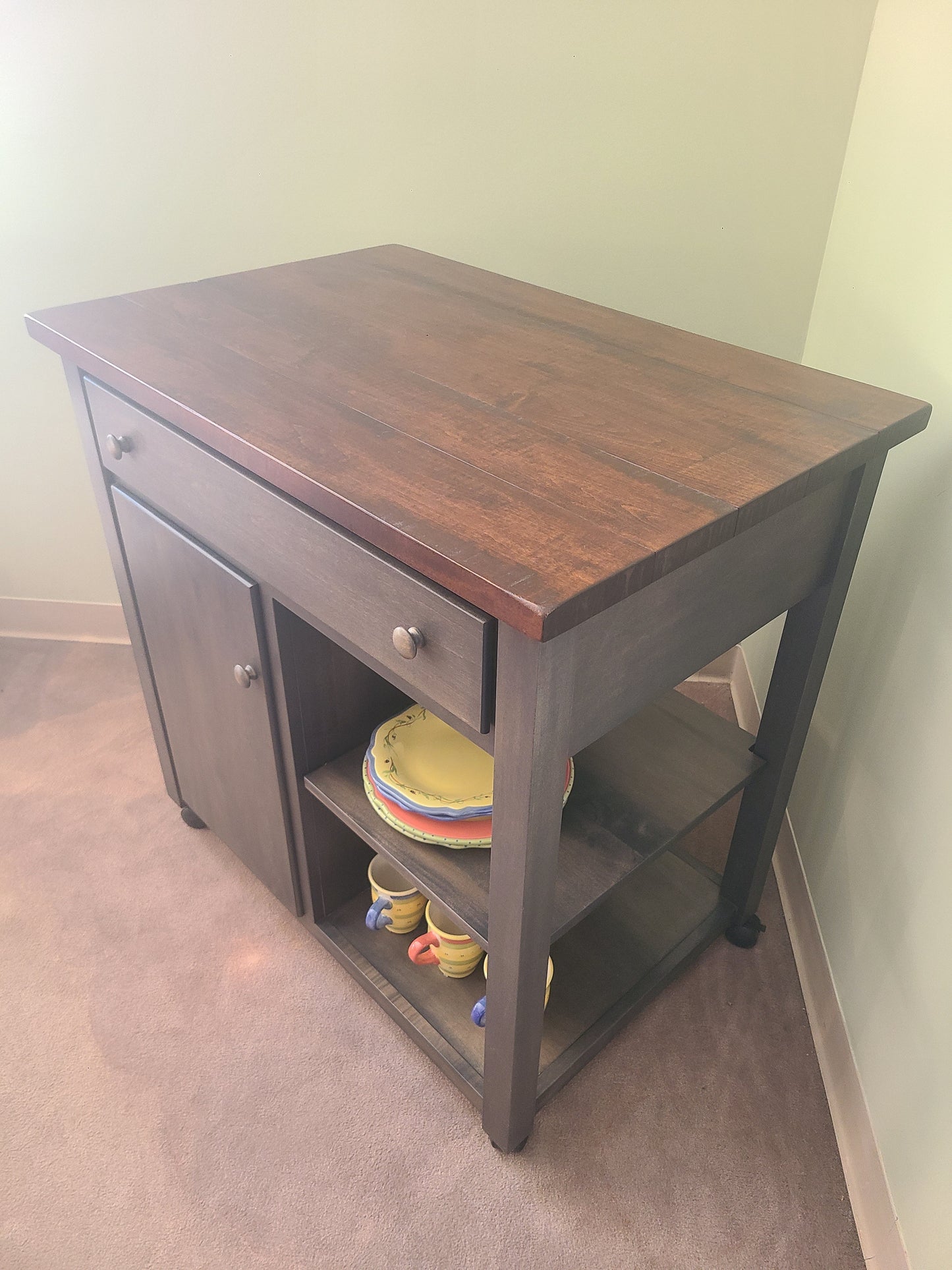 Amish Handcrafted Rolling Island