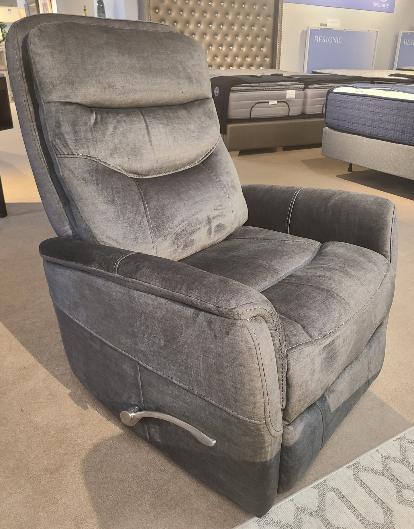 Gemini Swivel Glider Recliner Capri Charcoal