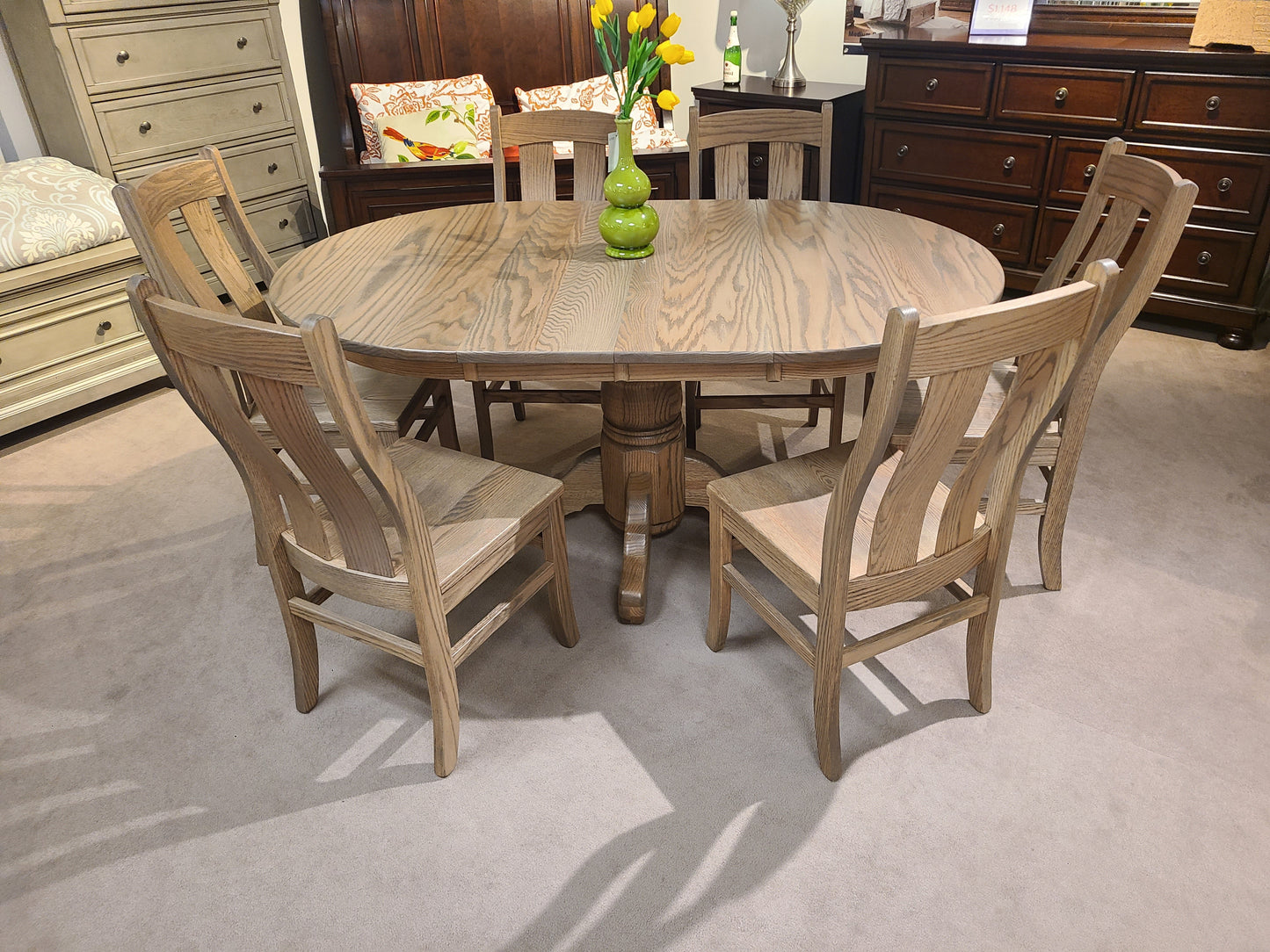 Princess 7pc Amish Handcrafted Dining Set