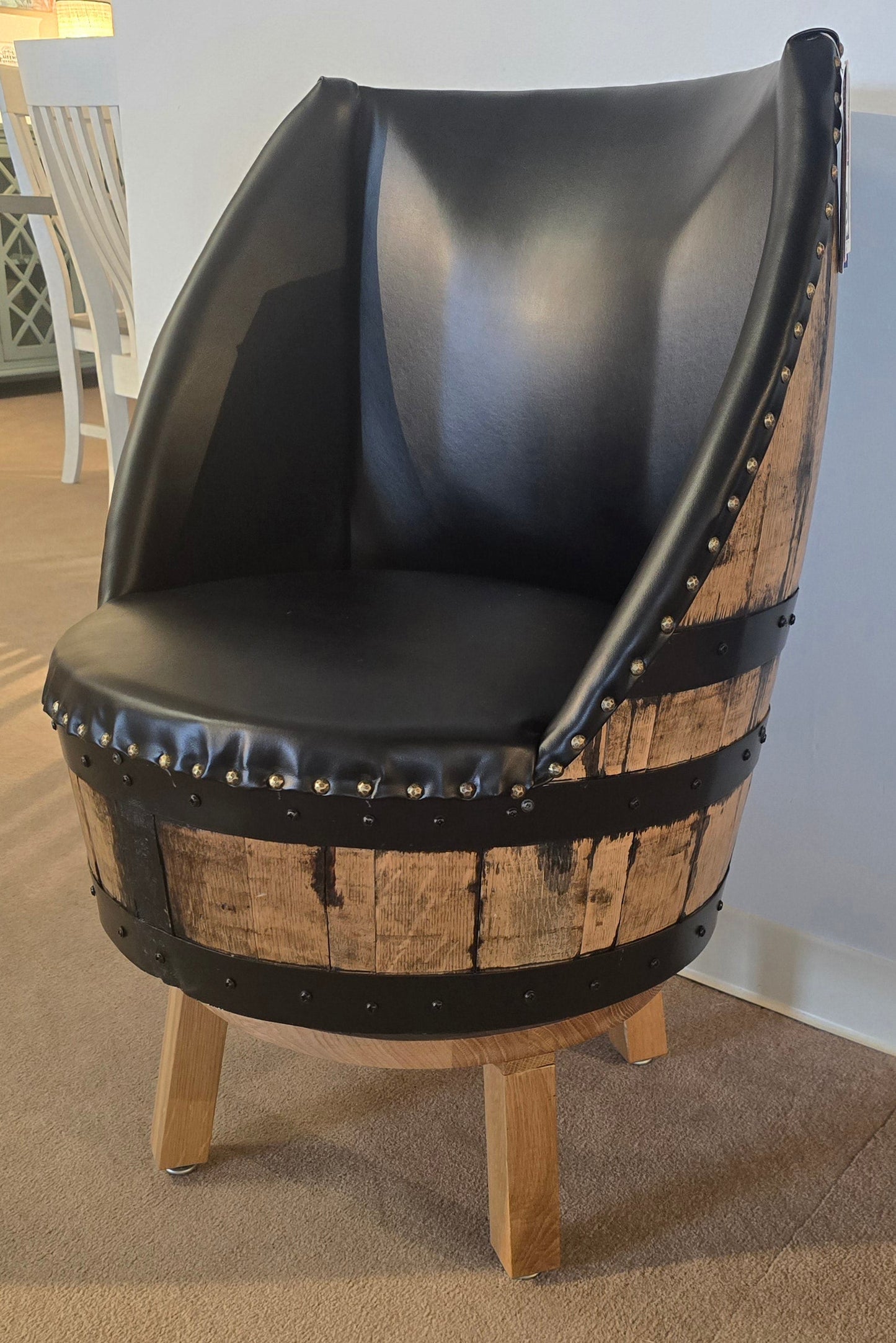 Jack Daniels Swivel Barrel Chair