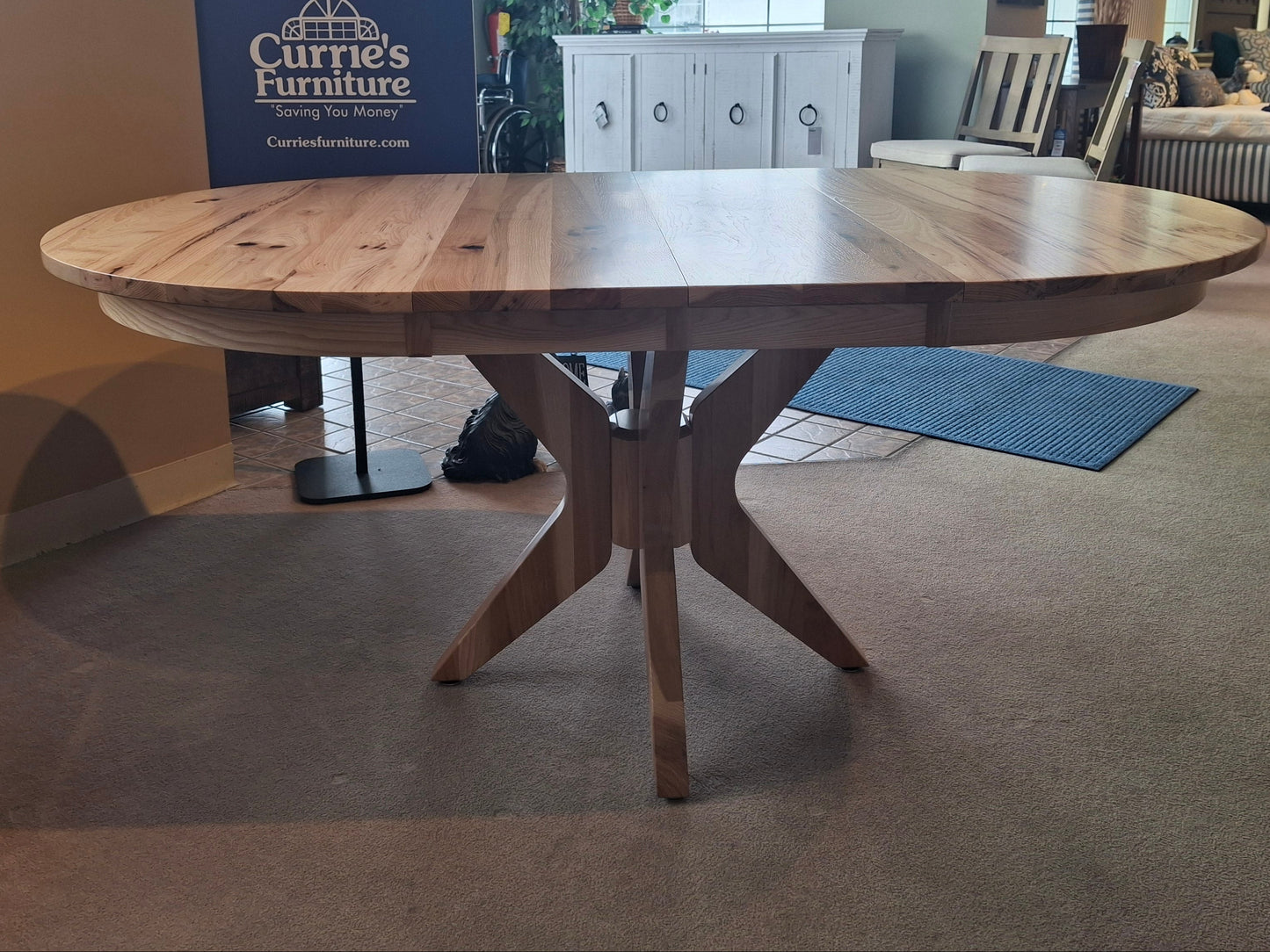 Seymour Natural Rustic Hickory 44" Round Dining Table