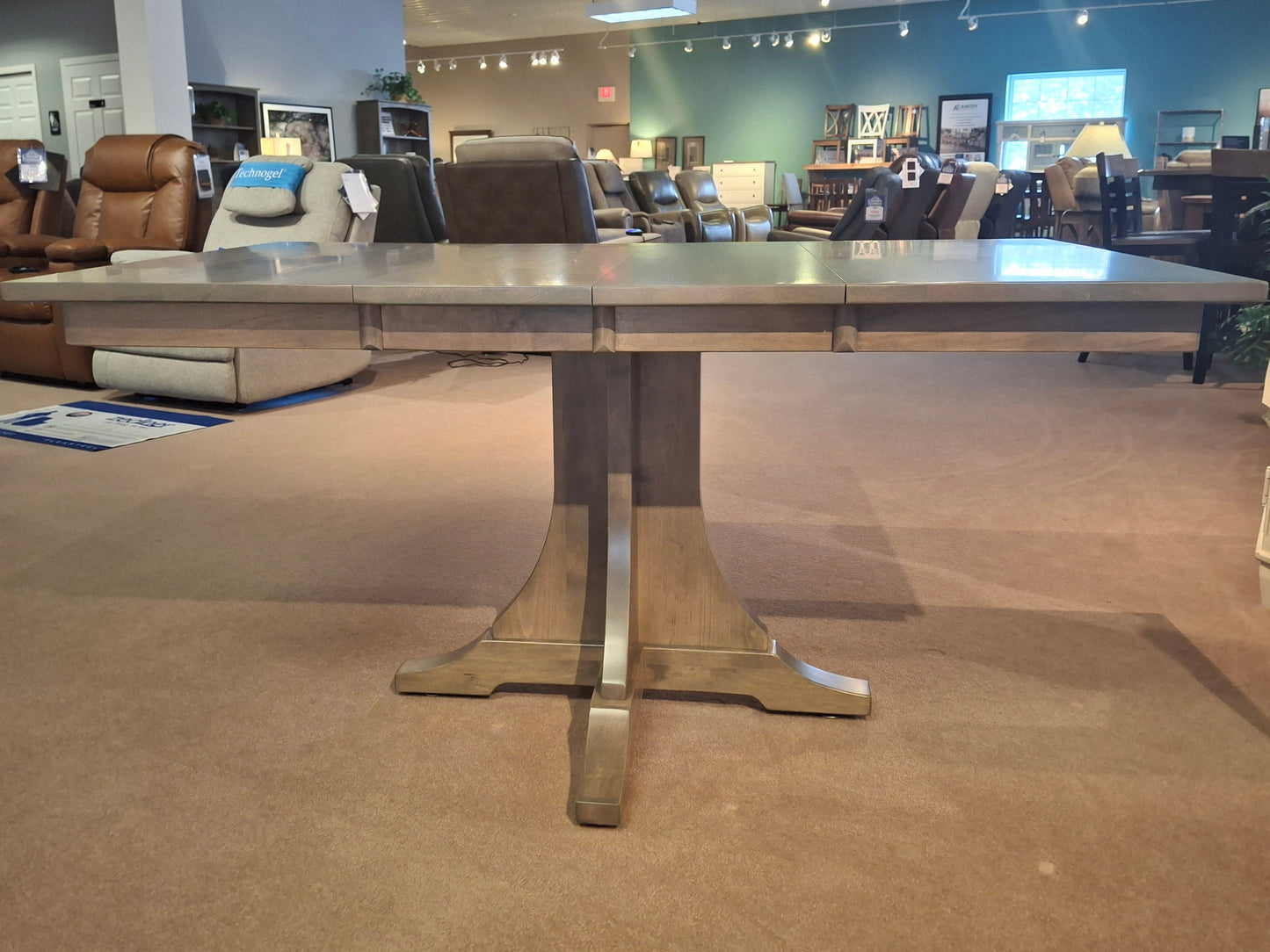 Mission 36" Square Pedestal Table with 2 12" Leafs