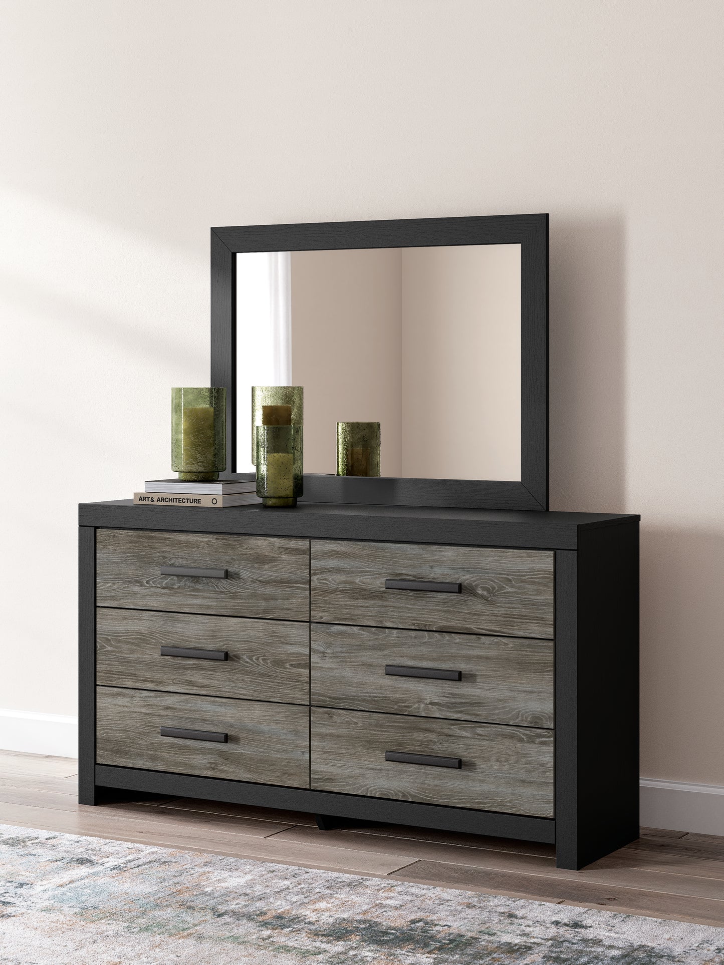 Broachmyn 6 Drawer Dresser - Black & Grey