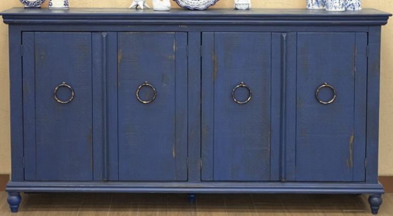 Capri 6 Door Accent Cabinet - Blue