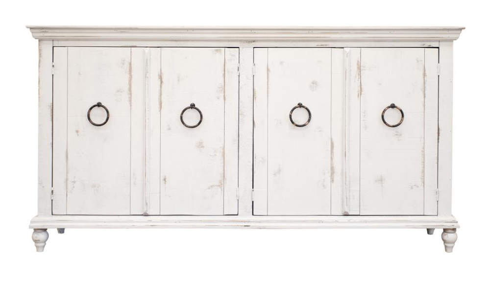 Capri 6 Door Accent Cabinet - White