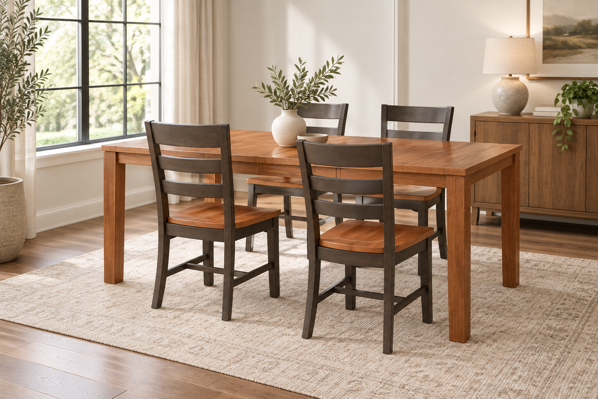 Westwood Gabe Extensions Dining Table & 4 Rylie Dining Chairs