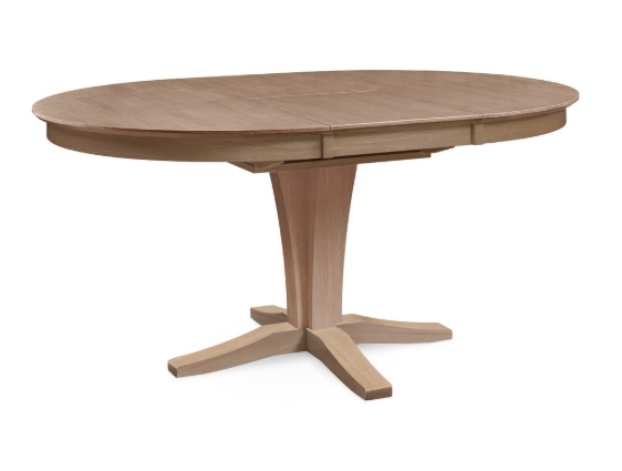 Cosmopolitan Pedestal Extension Table - Taupe Grey