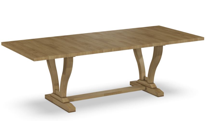 Curated Trestle Table with 16" Self Storing Leaf