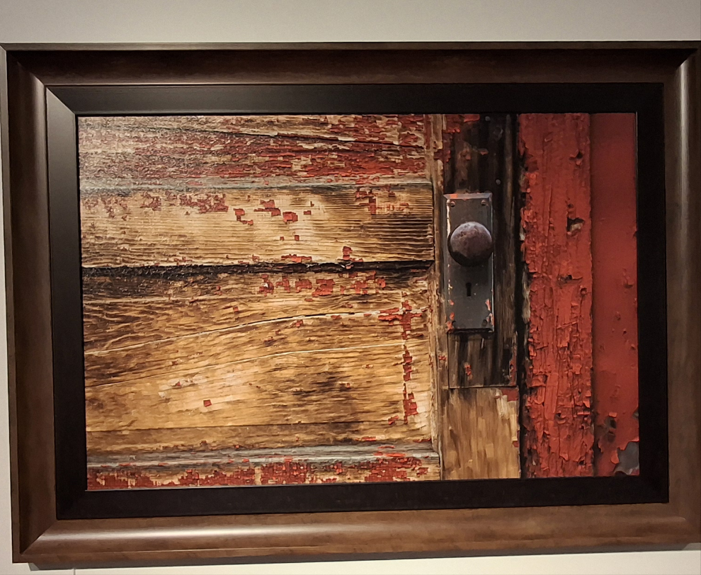 Weathered door wall art