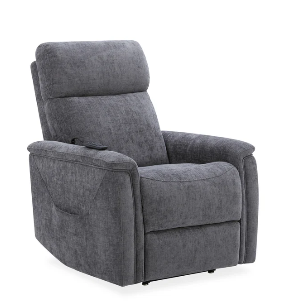 Luma Petite Triple Power Recliner with Heat and Massage - Shadow Charcoal Grey