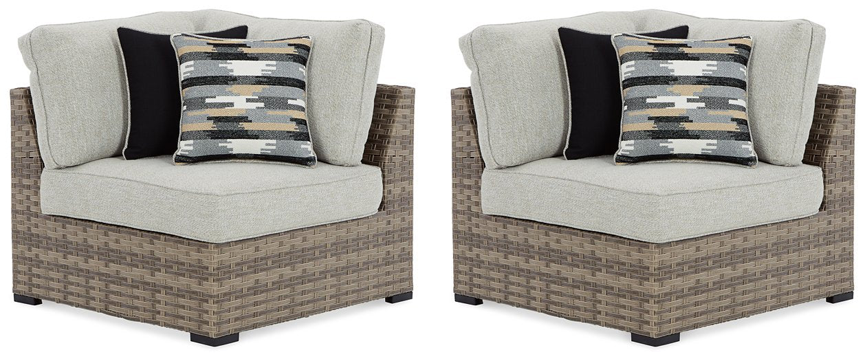 Calworth Outdoor Corner with Cushion (Set of 2)
