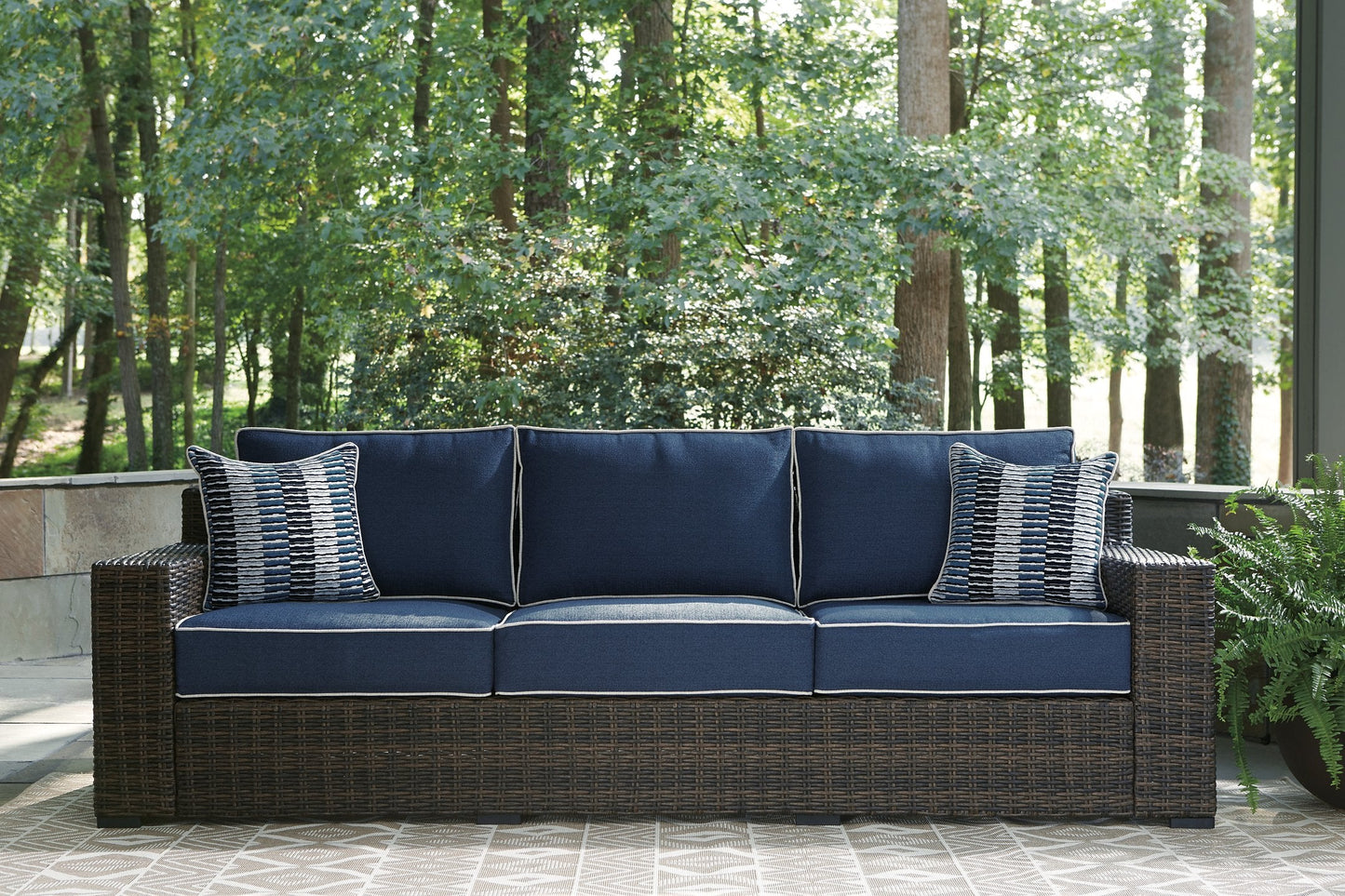 Grasson Lane Outdoor Sofa and Loveseat with Coffee Table