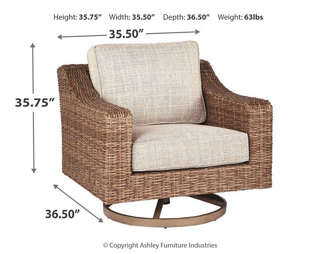 Beachcroft Outdoor Swivel Lounge with Cushion