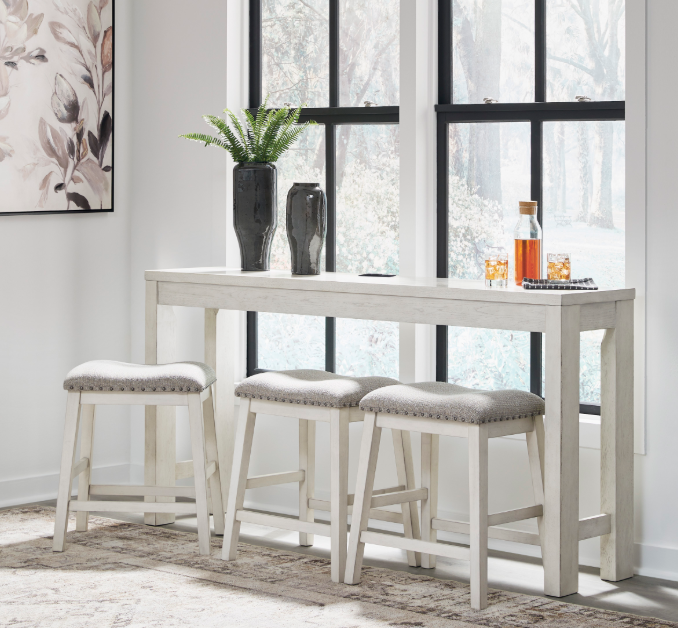 Robbinsdale Long Counter Table and 3 Stools