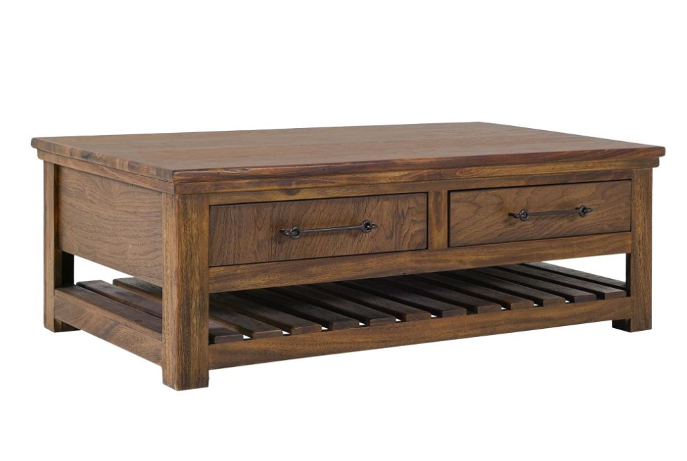 Walnut 4 Drawer Cocktail Table