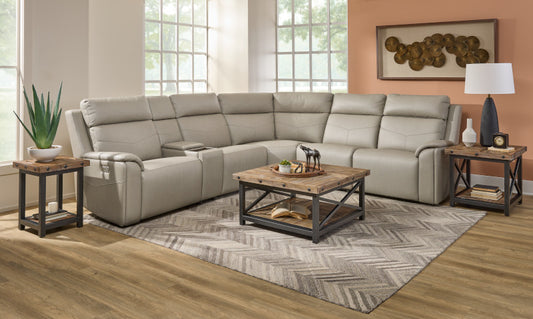 Verano 6pc Power Reclining Sectional with Heat & Massage