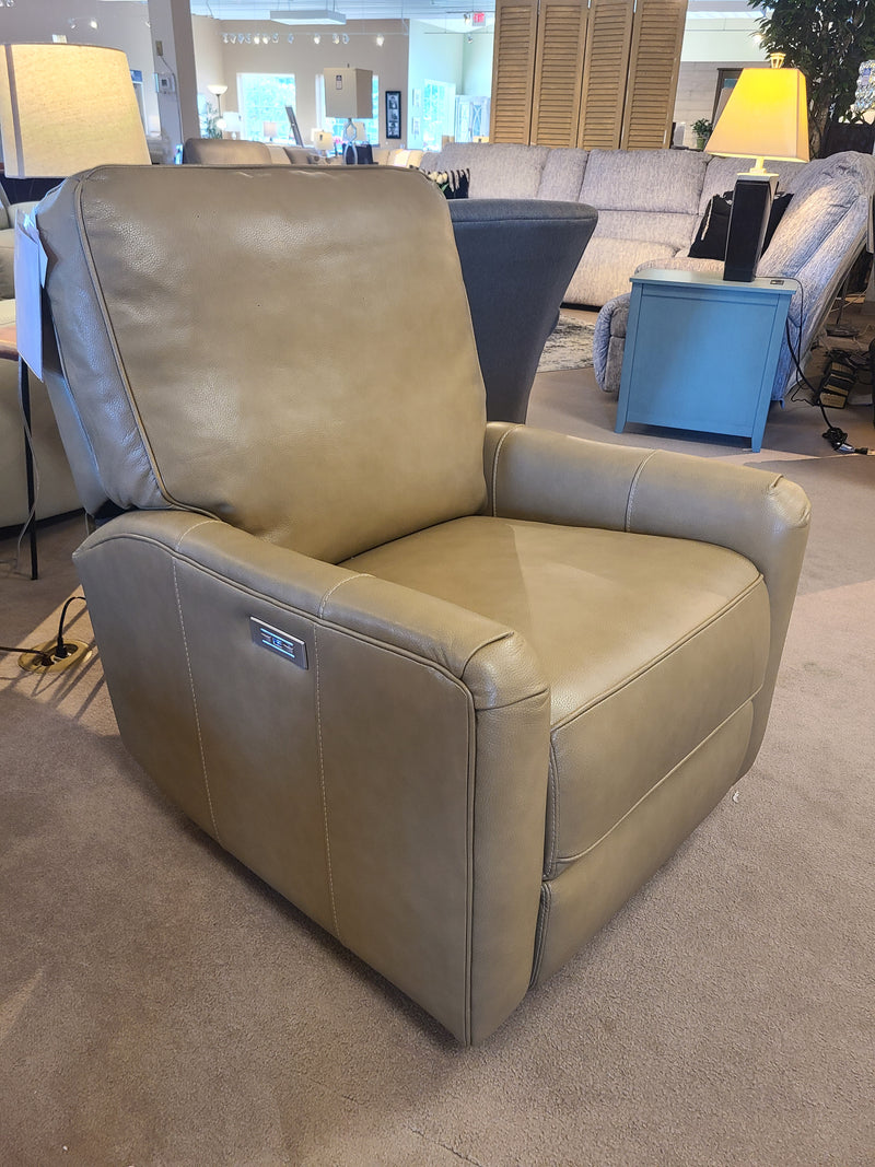 Marion Leather Power Swivel Glider Recliner
