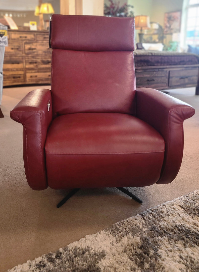 McLeary Leather Swivel Power Recliner