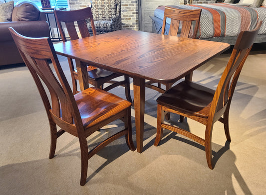 5pc Amish Drop Leaf Dining Set