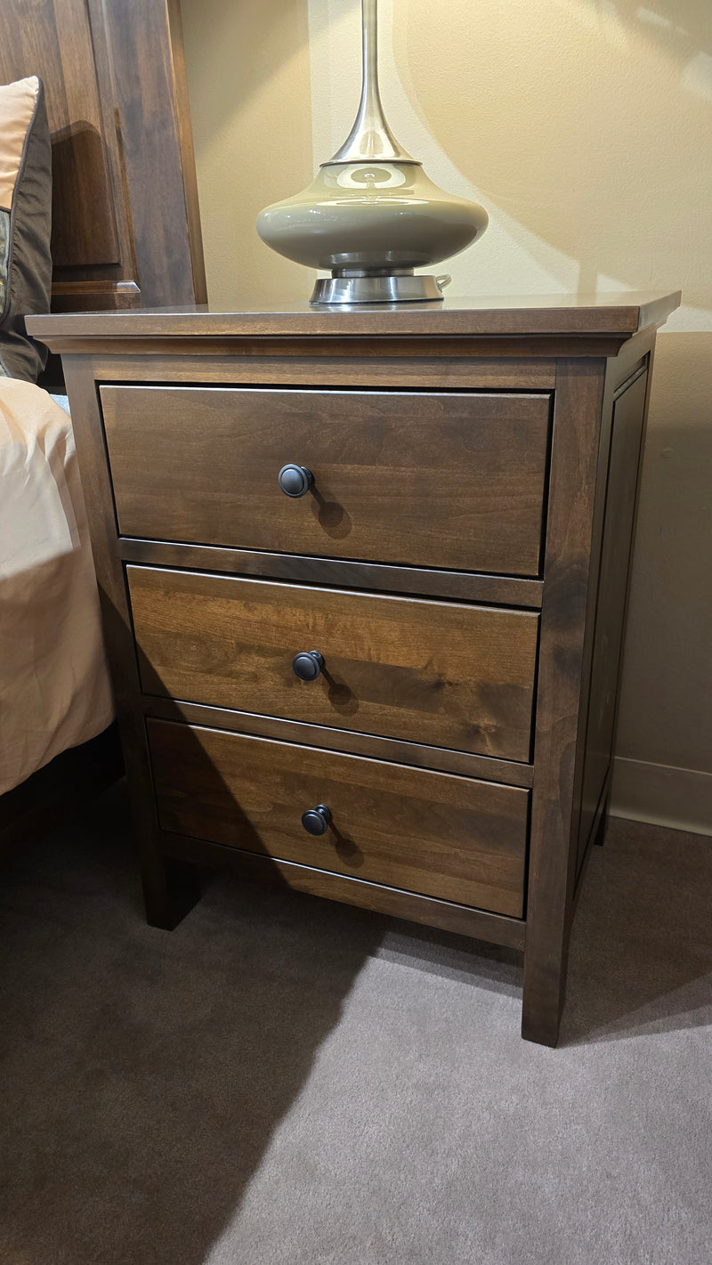 Heritage 3 Drawer Wide Nighstand