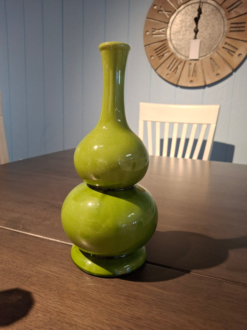 Green abstract vase