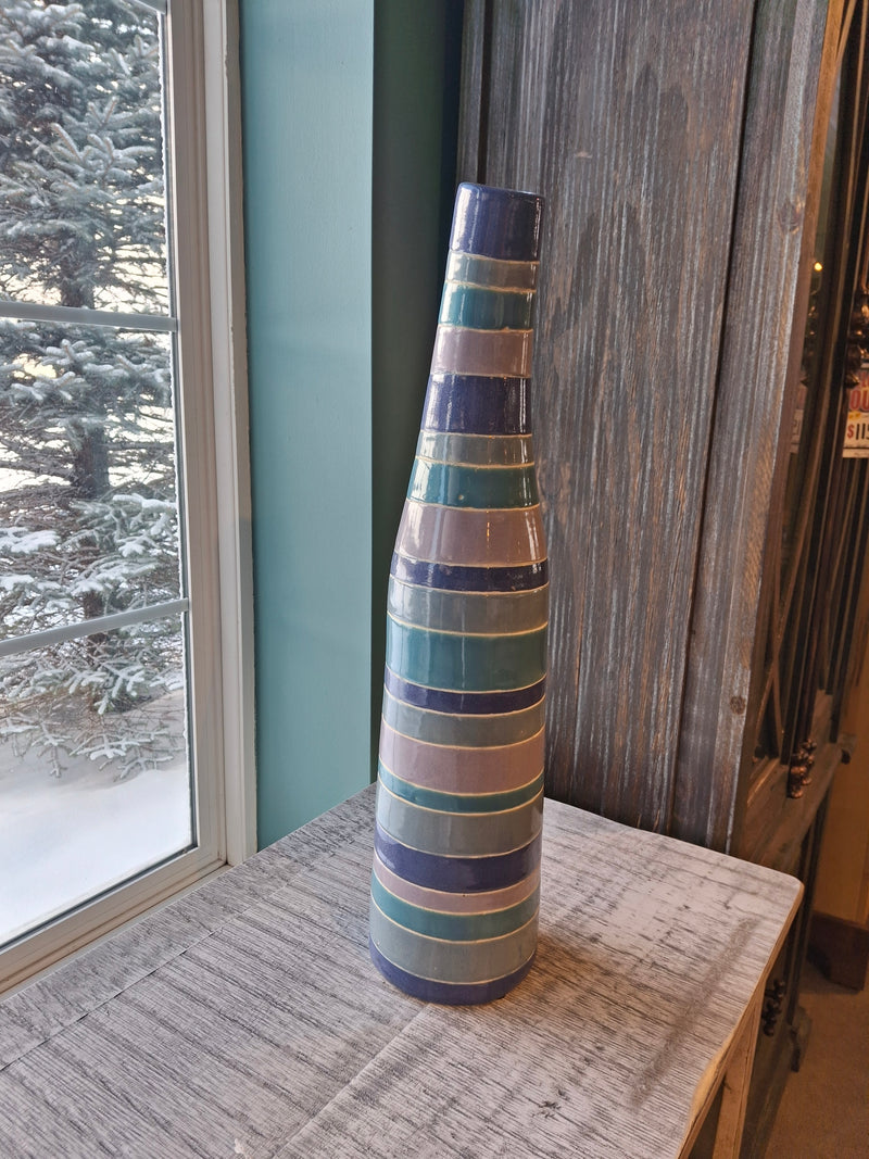 Teal/ Purple tall Vase