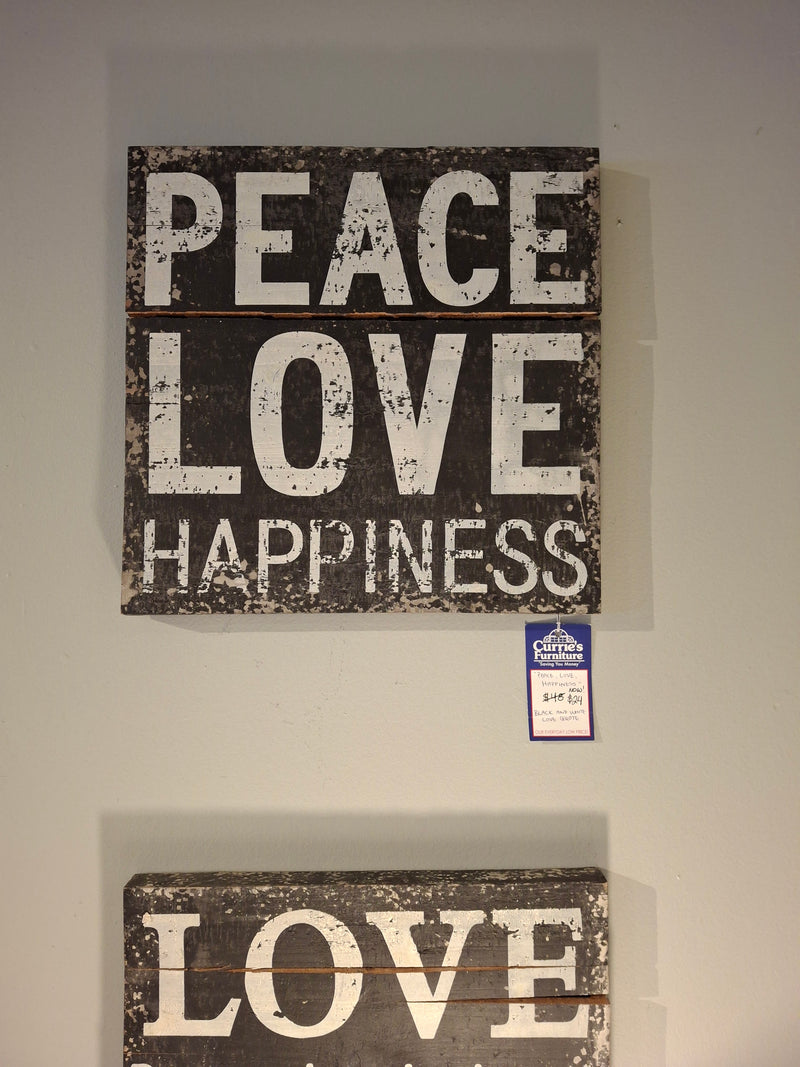 Peace and Love wall decor set of 2