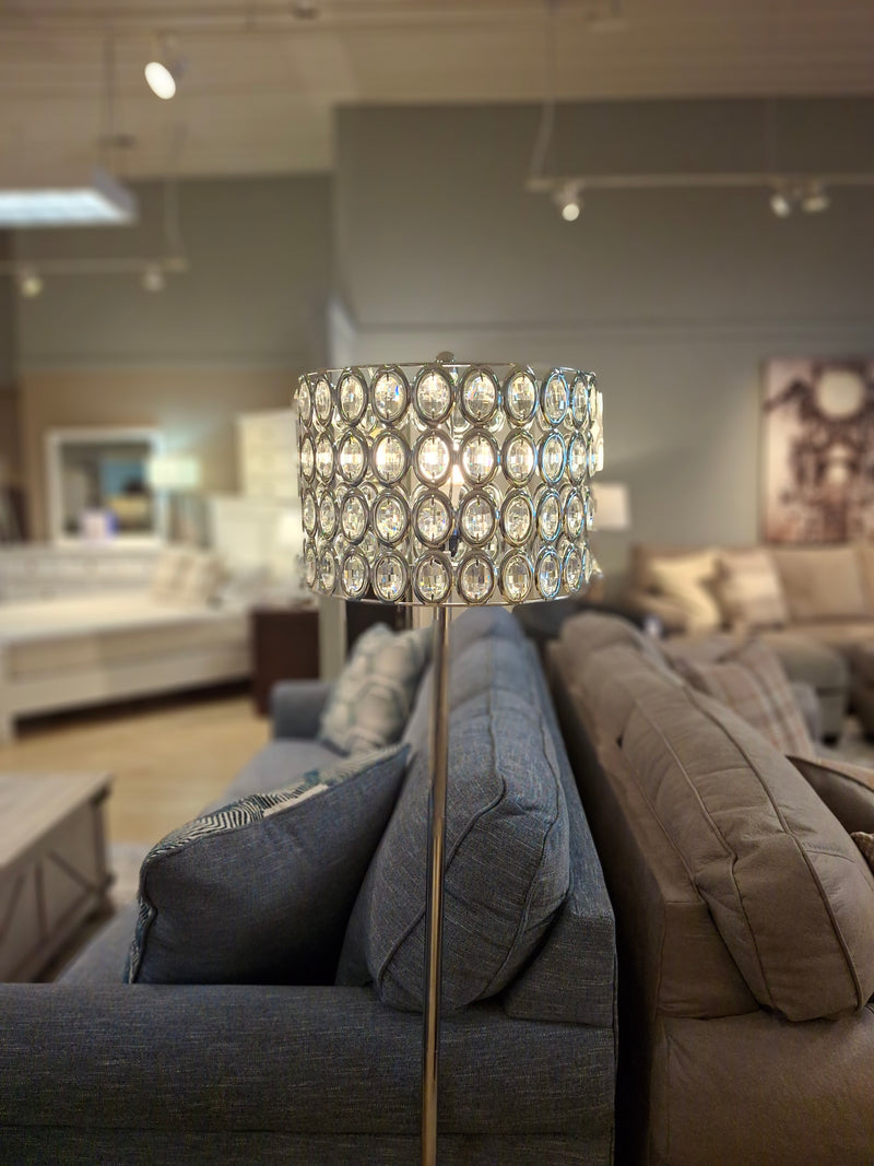 Crystal shade floor lamp