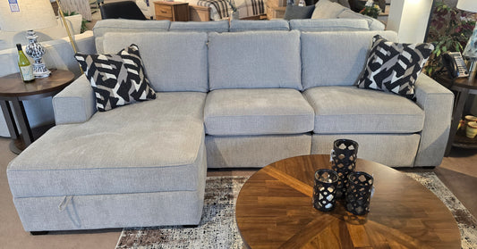 Sedona 2pc Sectional with Storage Chaise and Recliner