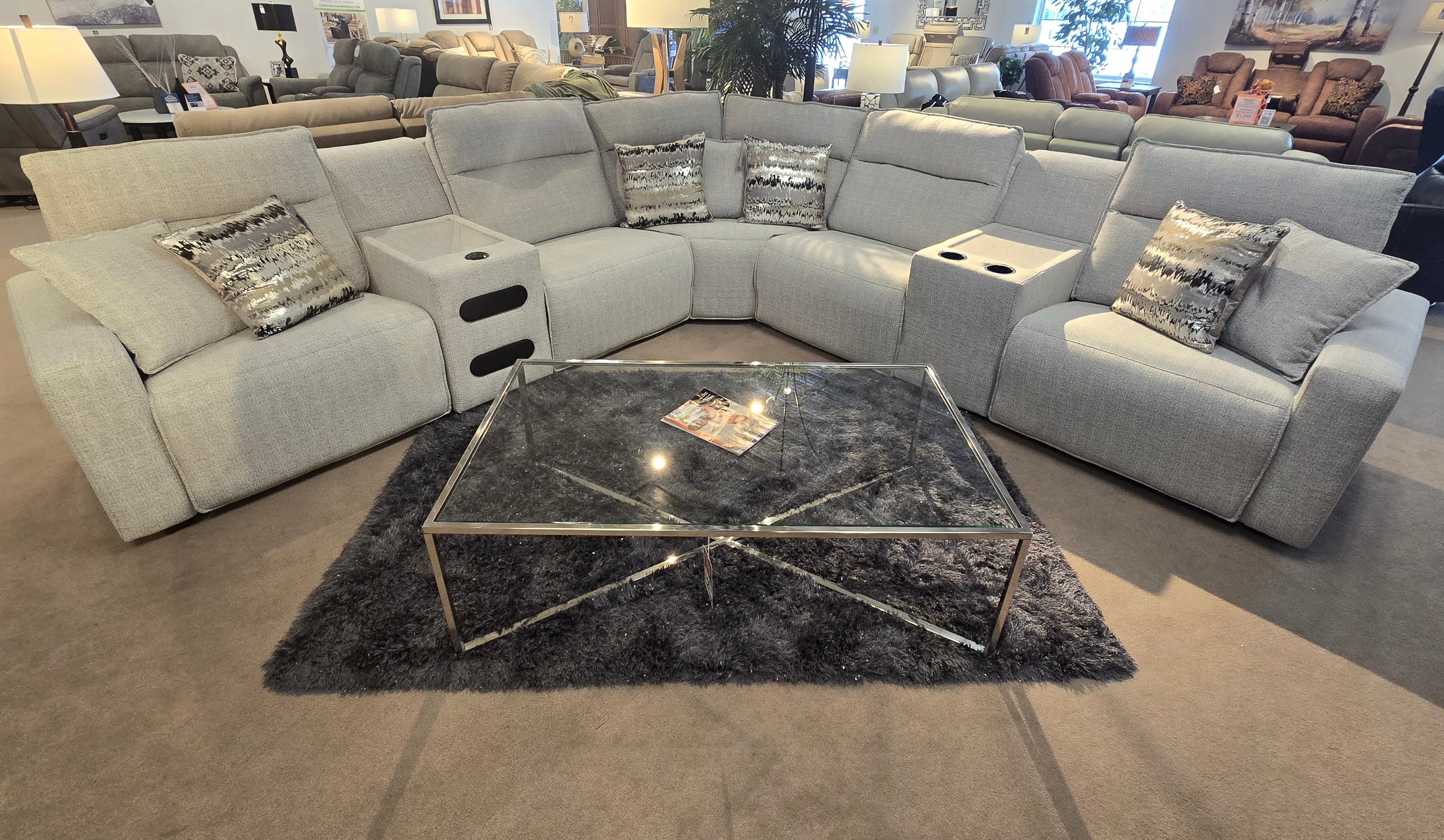 Modmax II 7pc Power Reclining Sectional - Stone – Currie's Furniture