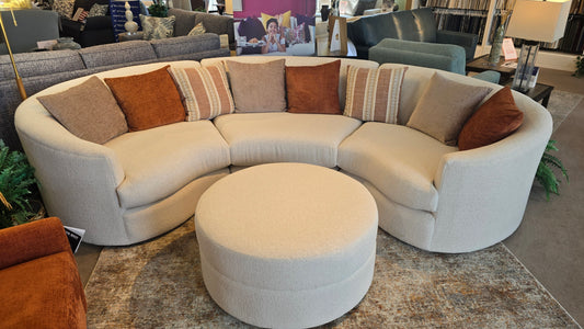 Valley 3pc Curved Sectional with Ottoman