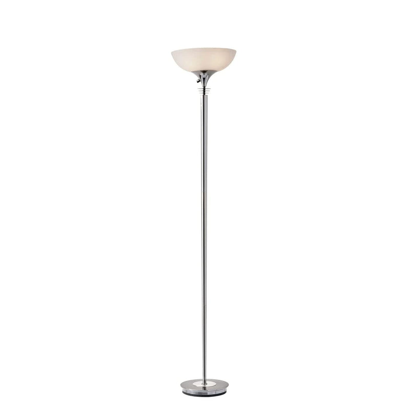 Metropolis silver floor lamp