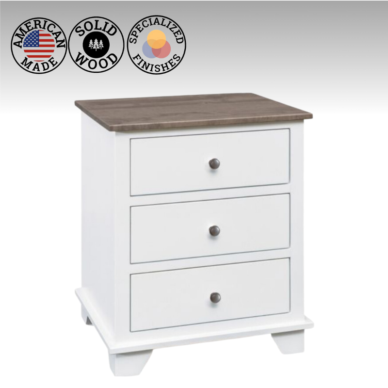 Portland 3 Drawer Nightstand