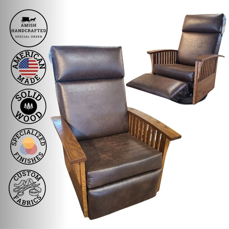 Albrecht Amish Swivel Glider Recliner