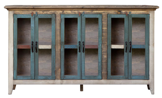 Antique 6 Door Console