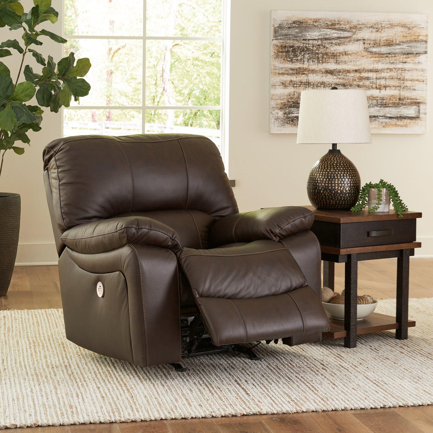 Leesworth Power Recliner Chocolate