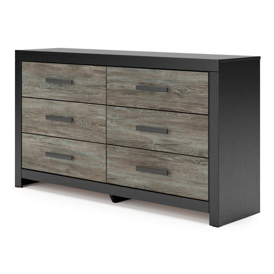 Broachmyn 6 Drawer Dresser - Black & Grey