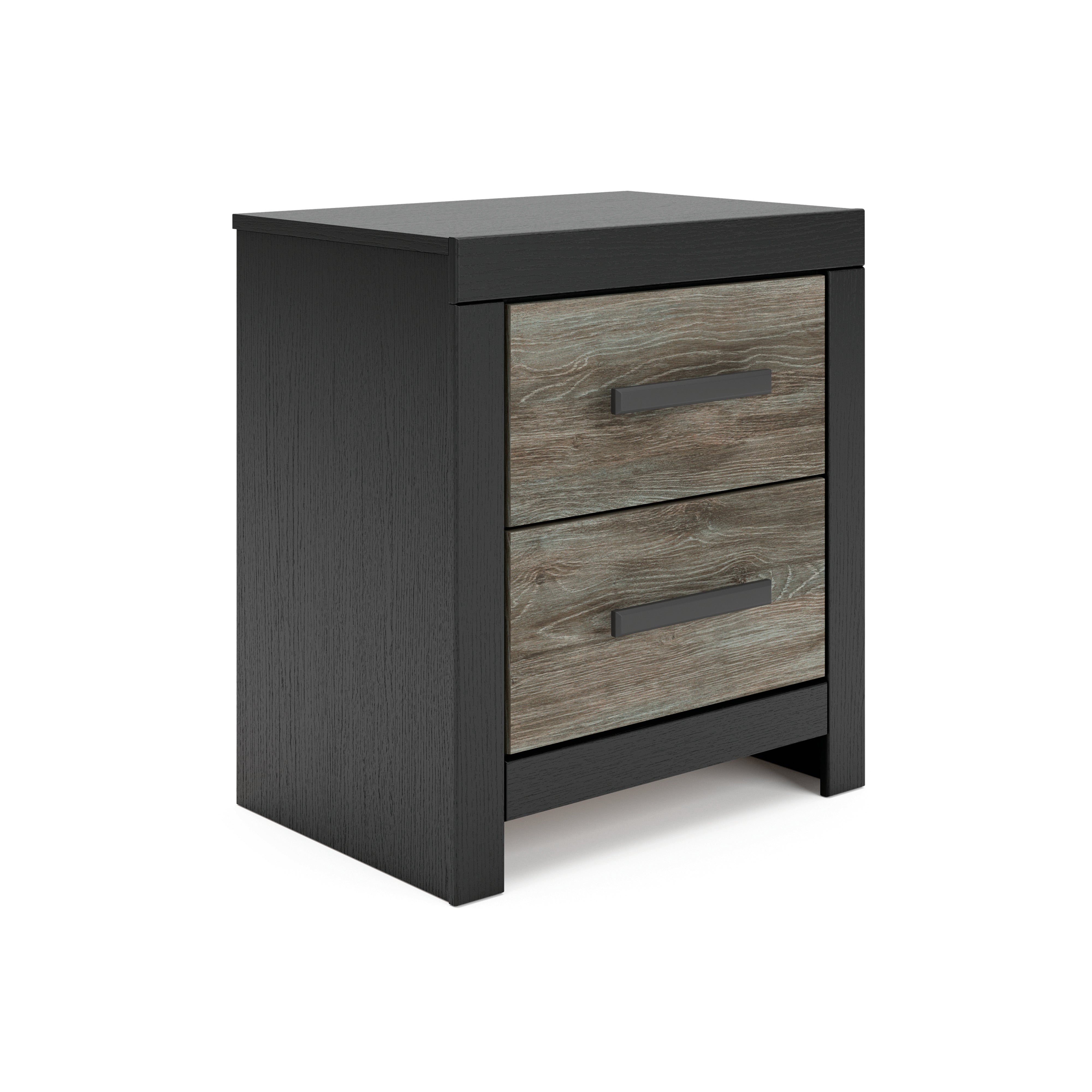 Broachmyn 2 Drawer Nightstand - Black & Grey – Currie's Furniture