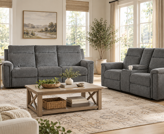 Barnsana Power Reclining Sofa and Loveseat