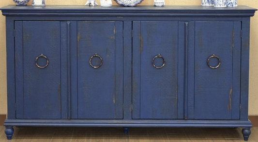 Capri 6 Door Accent Cabinet - Blue