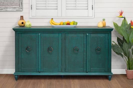 Capri 6 Door Accent Cabinet - Green