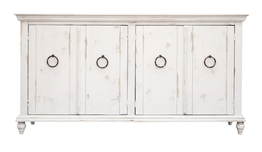 Capri 6 Door Accent Cabinet - White