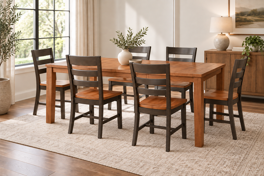 Westwood Gabe Extensions Dining Table & 6 Rylie Dining Chairs