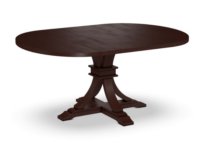 Curated Pedestal Table with 18" Leaf