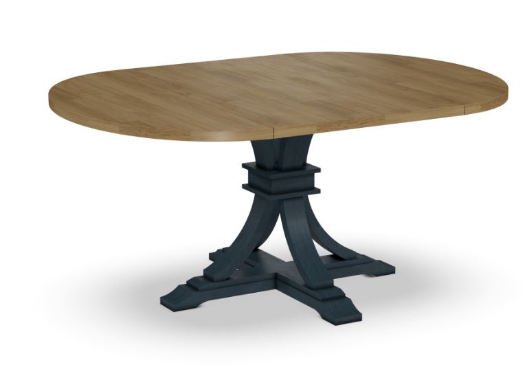 Curated Pedestal Table with 18" Leaf