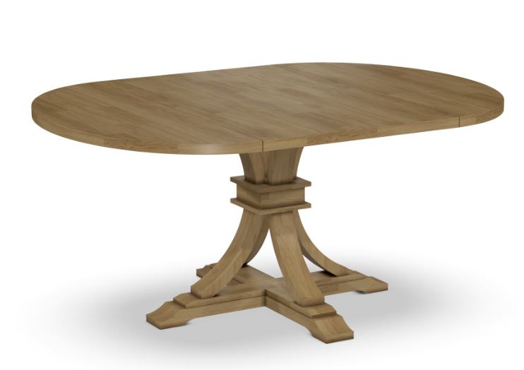 Curated Pedestal Table with 18" Leaf