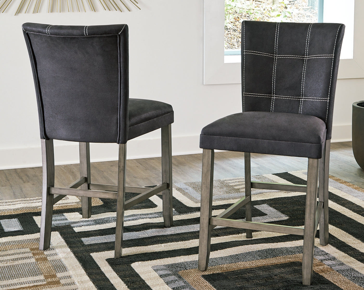 Dontally Benchcraft Upholstered Barstool Set of 2