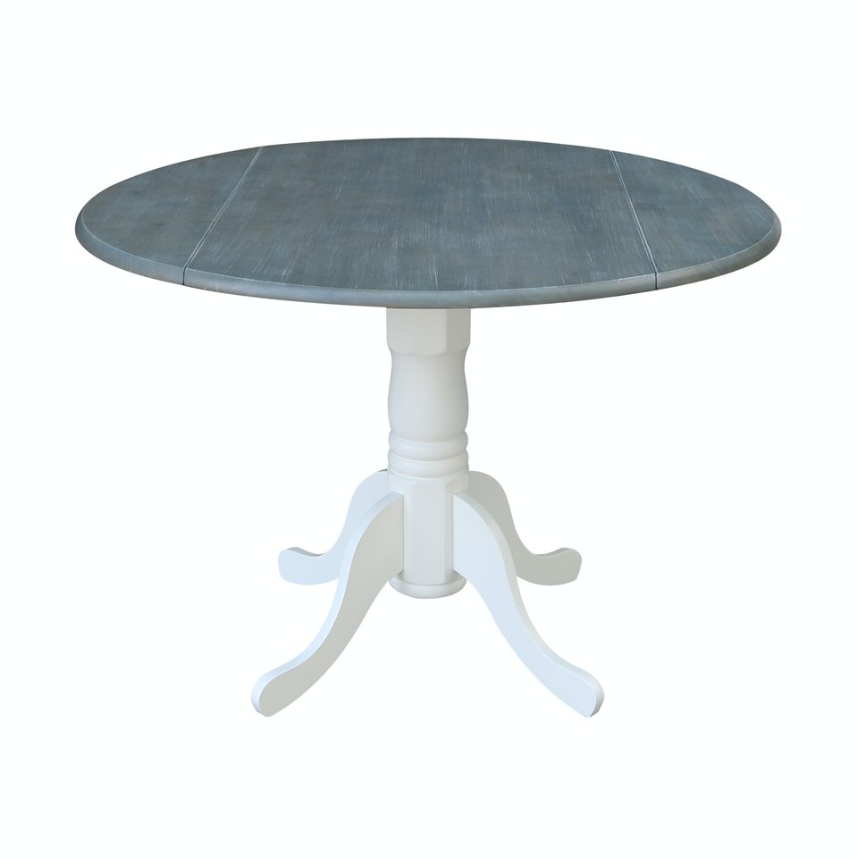 Dining Essentials - 42" Round Drop Leaf Pedestal Table