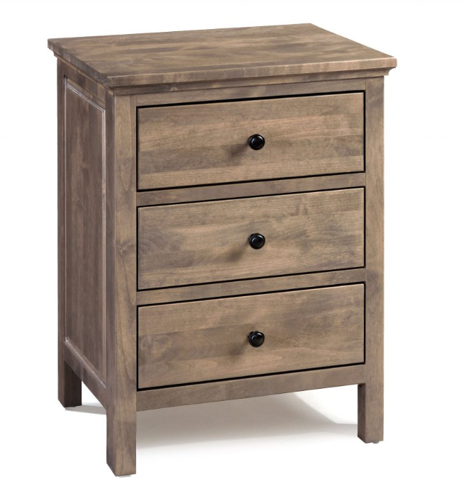 Heritage 3 Drawer Wide Nighstand