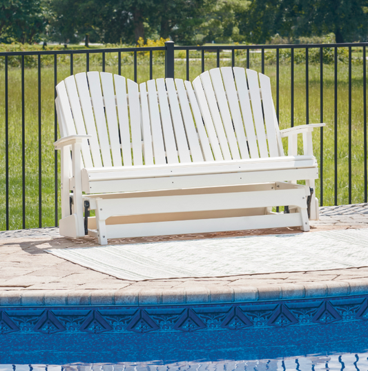 Hyland Wave Outdoor Gliding Loveseat - White